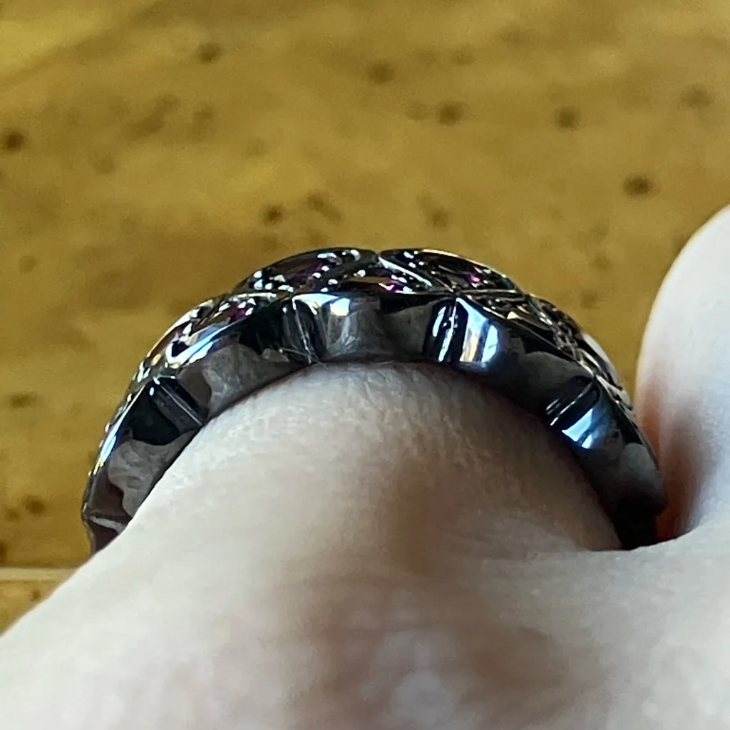 Natural Raspberry Garnet Ring Size 6 - Image 2