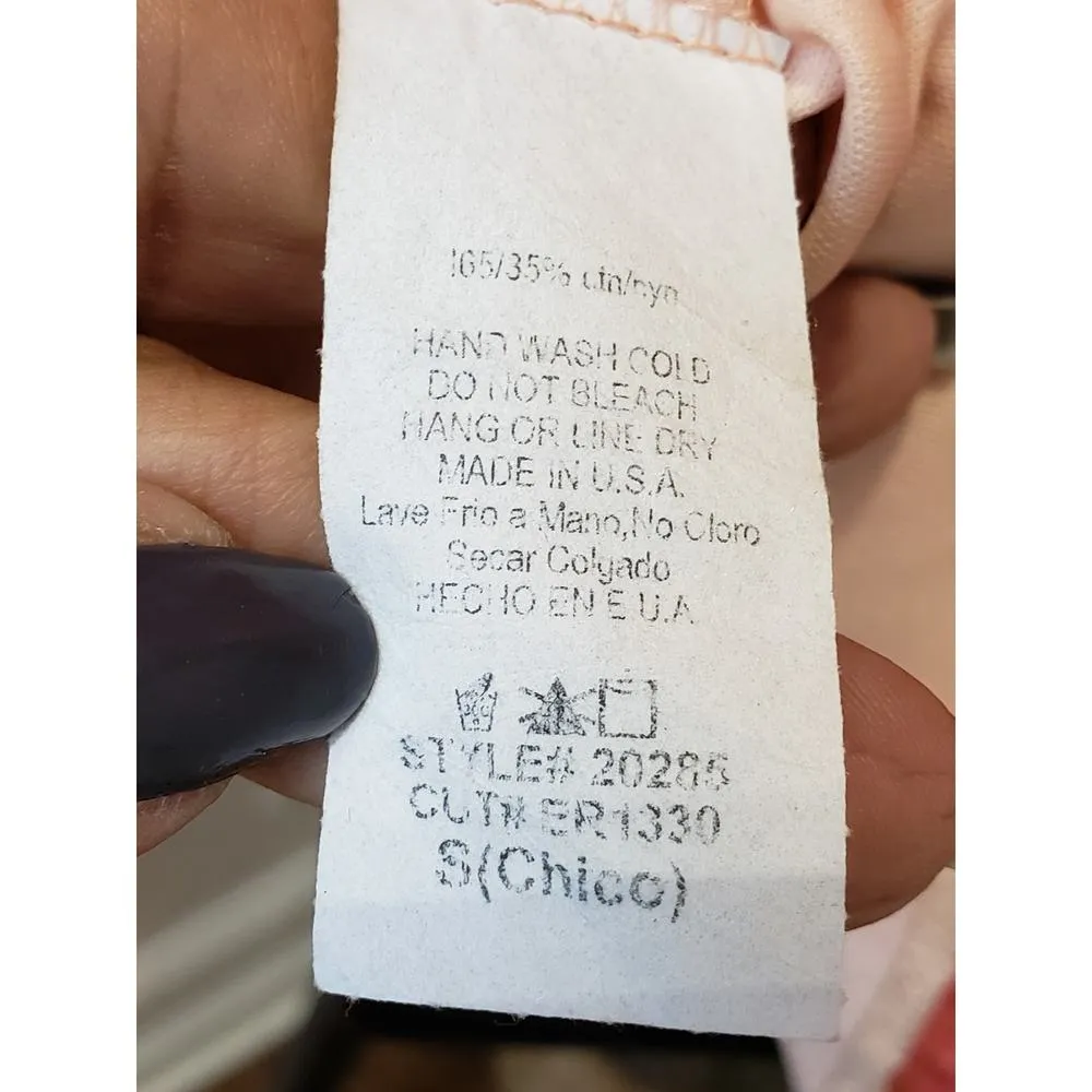 Emma Rose Shift Dress Women's Small Pink Floral Lined Lace Back Zip Round Neck - Image 6