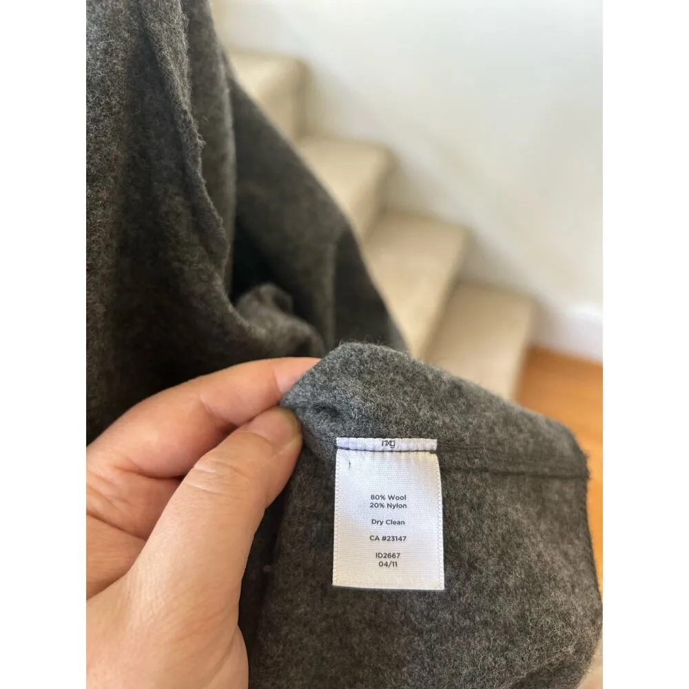 Talbots Charcoal Grey Wool Blend Lightweight Blazer Cardigan - Image 5