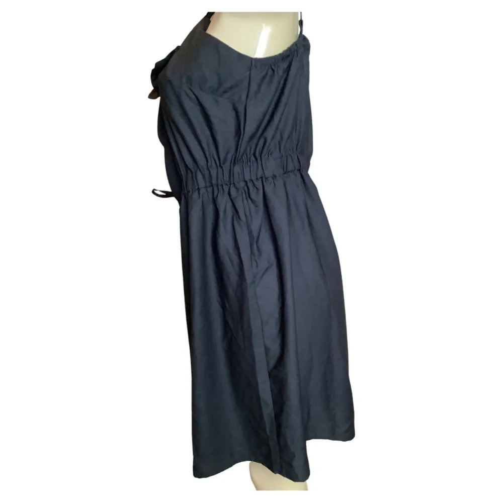 Hint of Blush Black Mini Dress with Adjustable Straps and waist tie New - Image 4