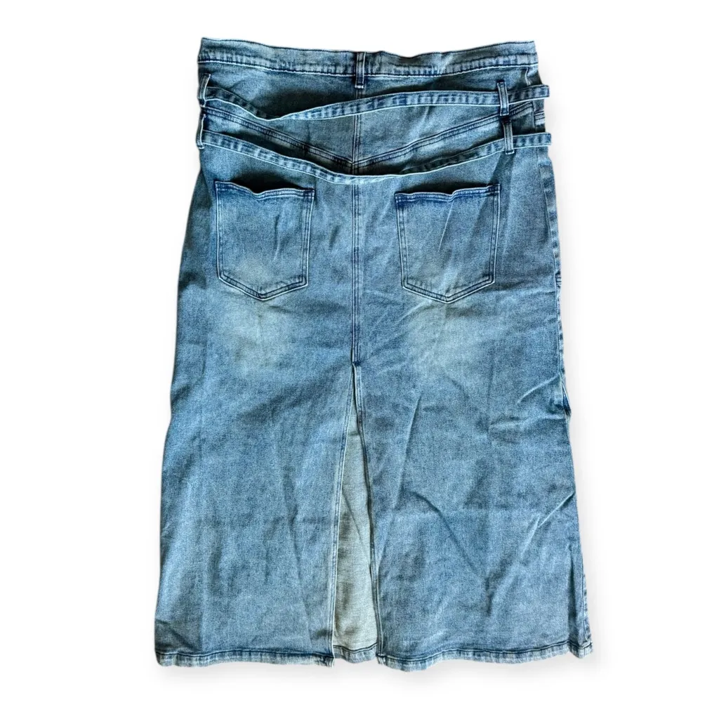 NWT Current Mood Light Blue Denim Maci Skirt - Image 3