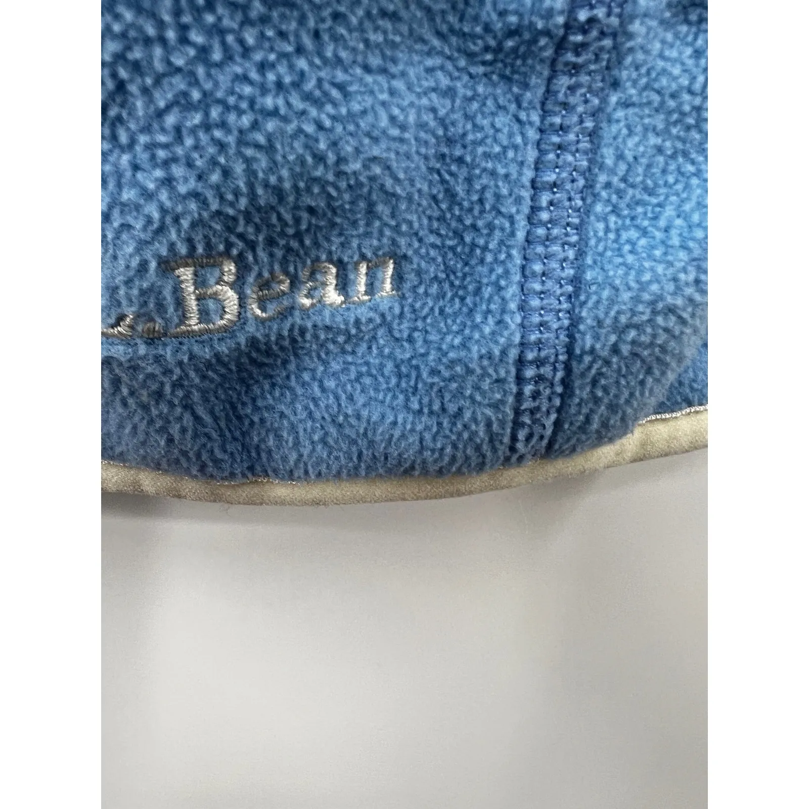 L.L. Bean Women's Full Zip Fleece Vest‎ Jacket Sleeveless Solid Blue Size S - Image 5