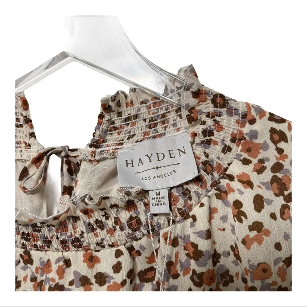 HAYDEN Medium Dress Los Angeles Printed Smock Neck Dress Cottage Floral NWT - Image 8