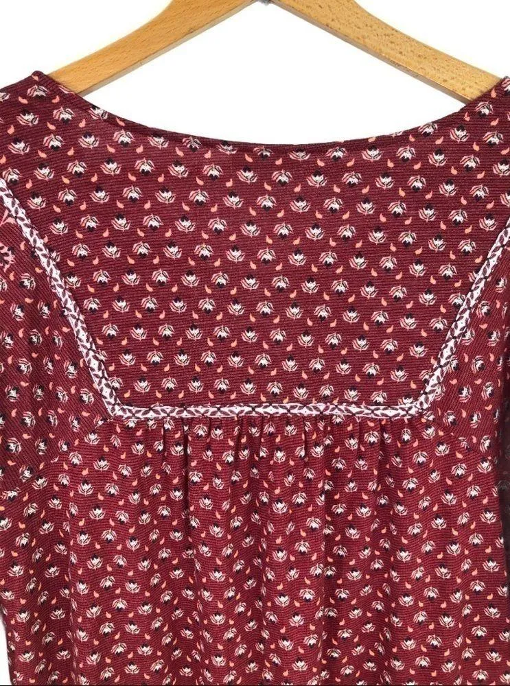 Style & Co. - Ditsy Flock Boho Blouse - Petite M - Image 6