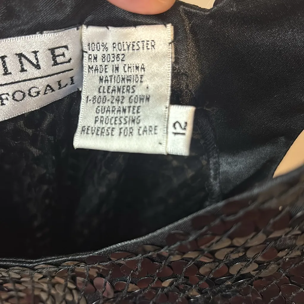 Niteline Black Sequin Mini Dress Size 12 - Image 8