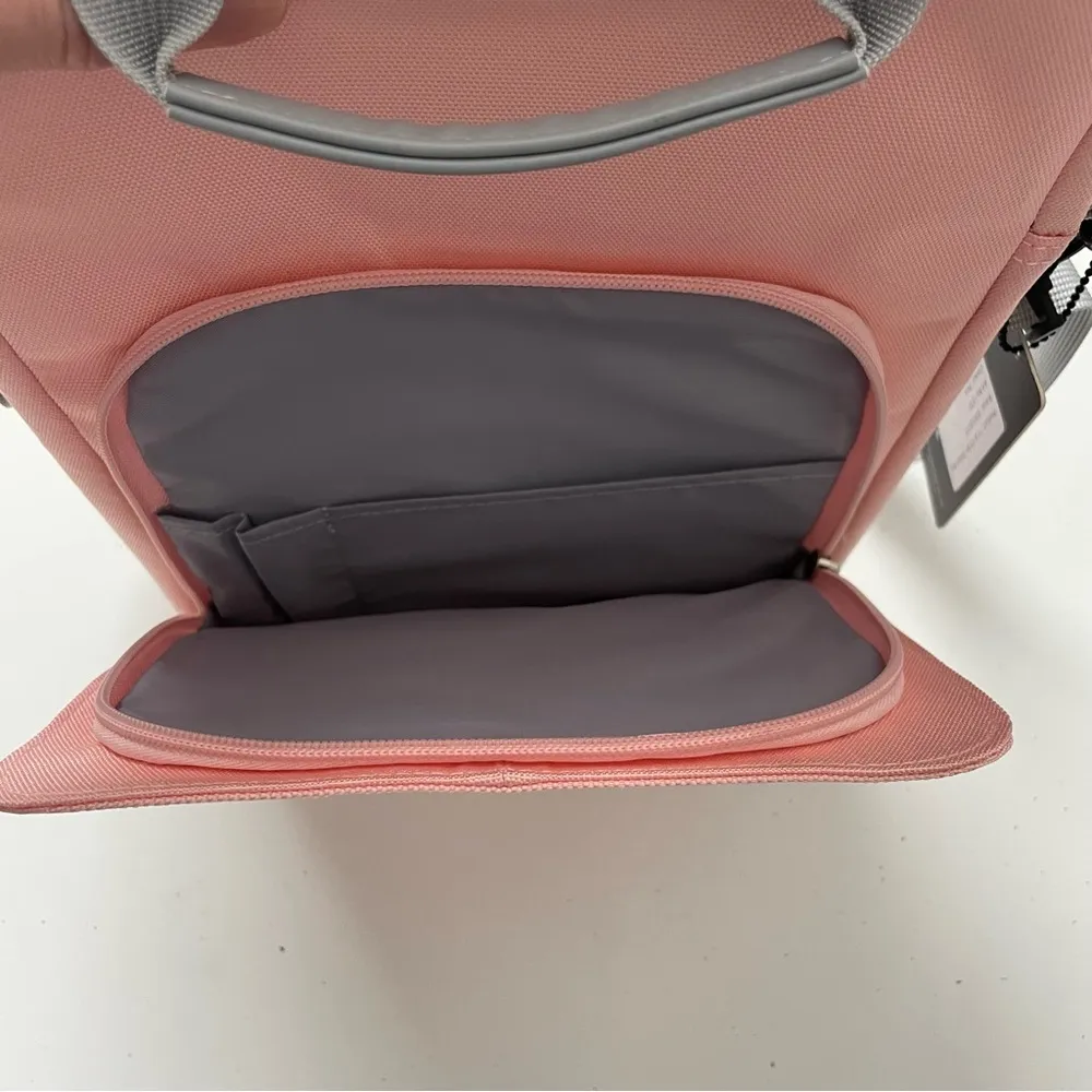 Soulelite Bag Crossbody Labtop Tablet Organization Lightweight Travel Pink Gray - Image 3