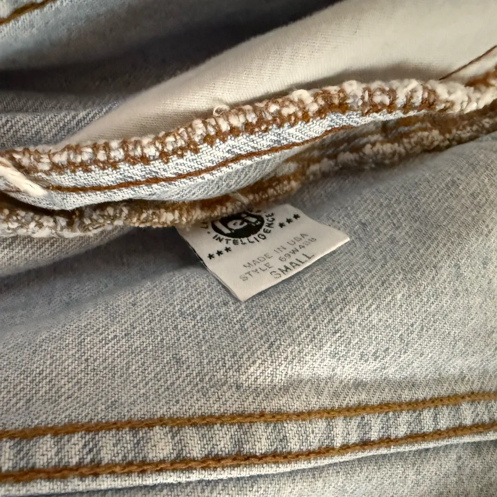 L.E.I Vintage Sunflower Denim Jacket Yellow - Image 4