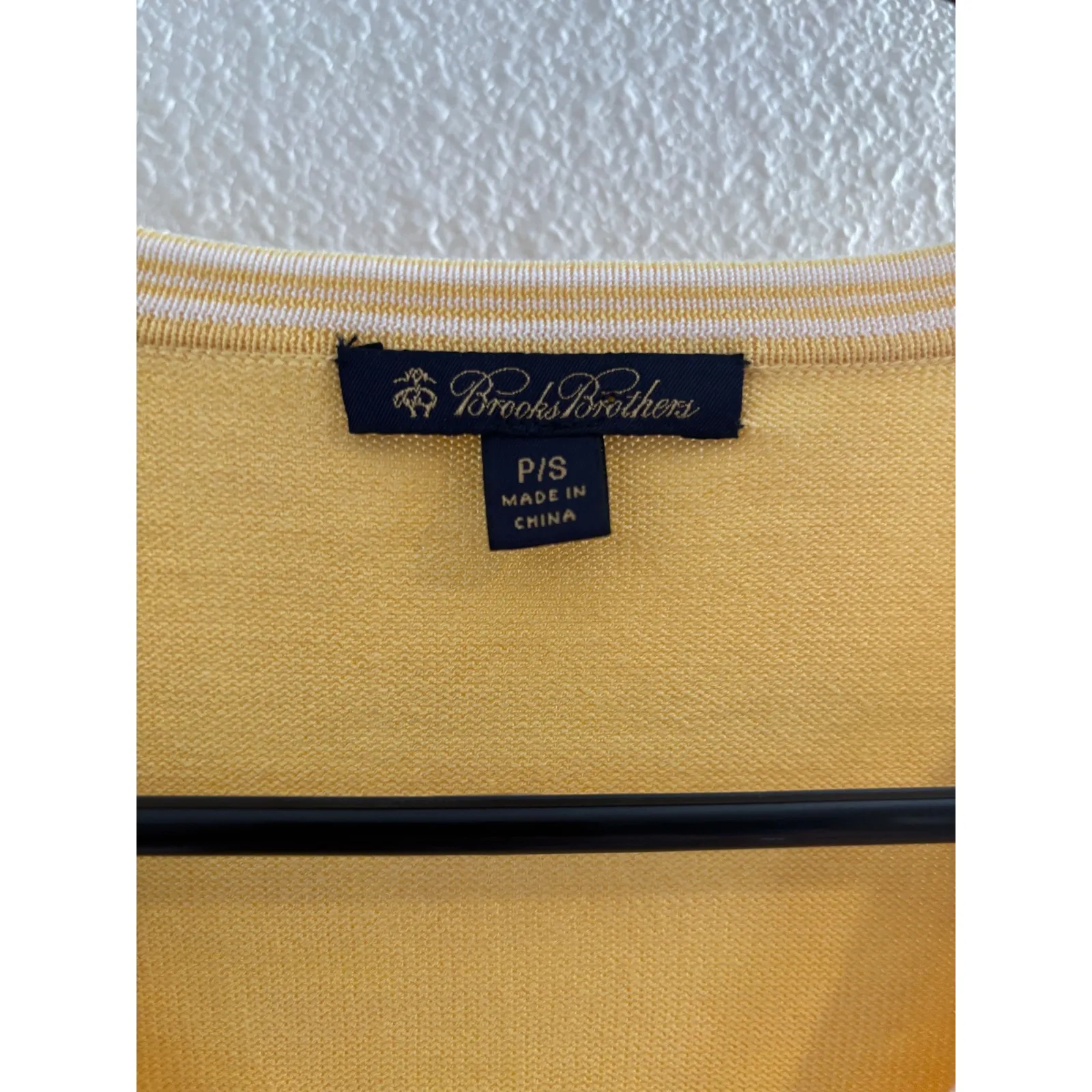 Brooks Brothers Cardigan Sweater Womens P/S Yellow Long Sleeve Button Up - Image 2