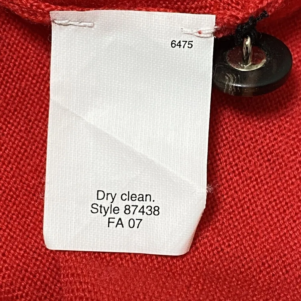 J.Crew Red Wool Sheath Dress Small Retro 90s Y2K Short Sleeve Classic - Image 5