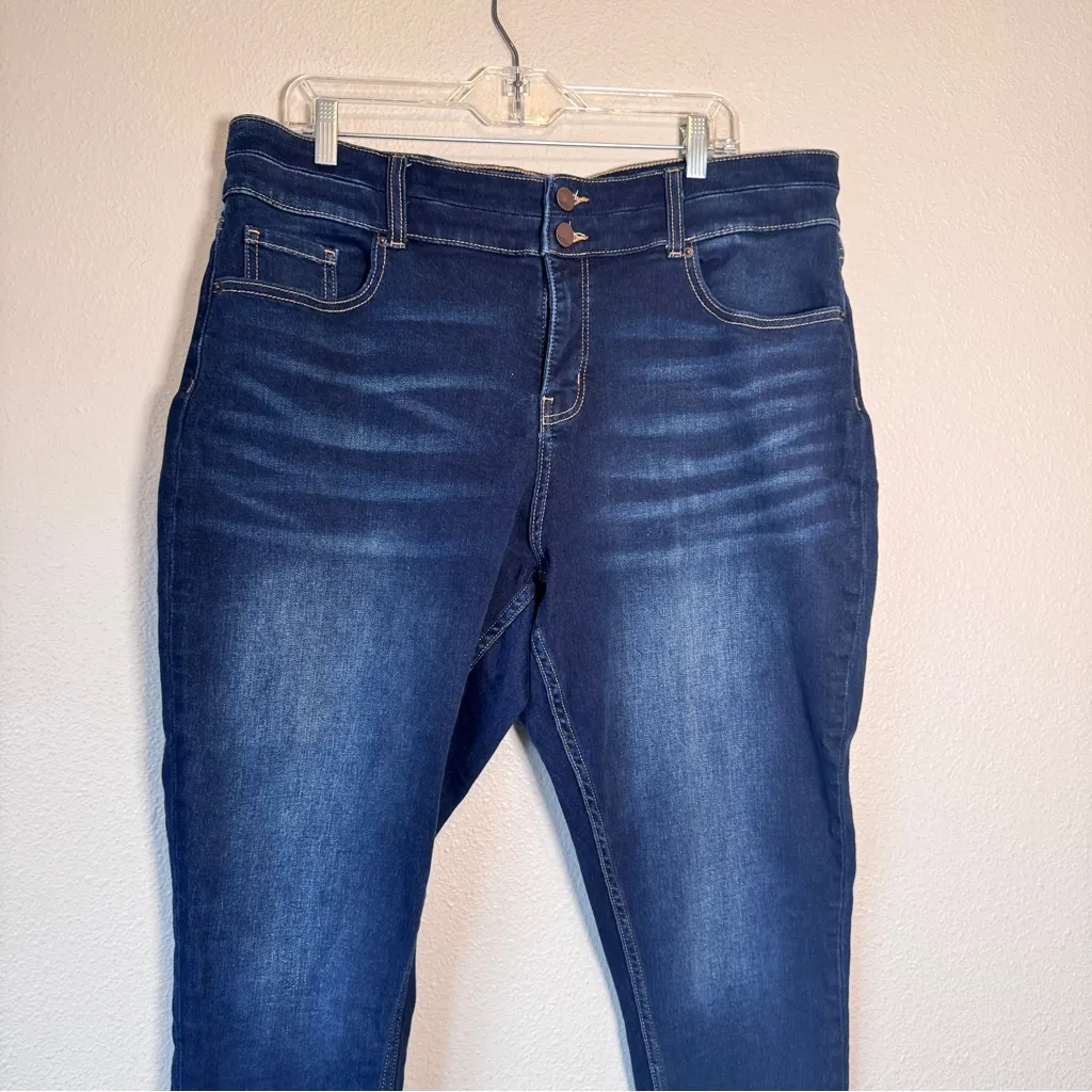 BKE Blue Gabby Curvy High Rise Skinny Ankle Jeans Womens 36 Classic Denim Fall - Image 2