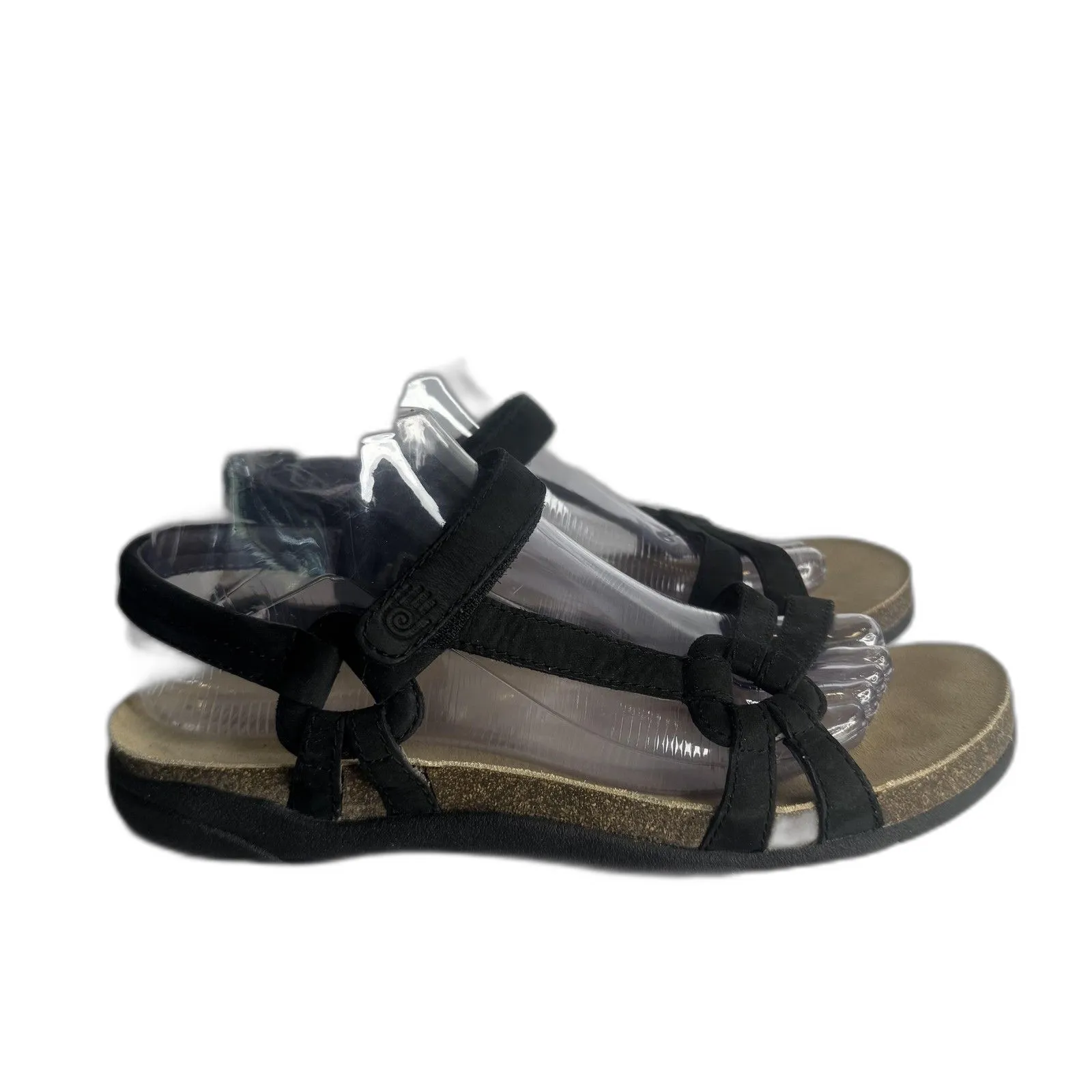 Teva Sandals Womens Size 9 Black Ventura Cork Waterproof Leather Strappy 6389 - Image 5