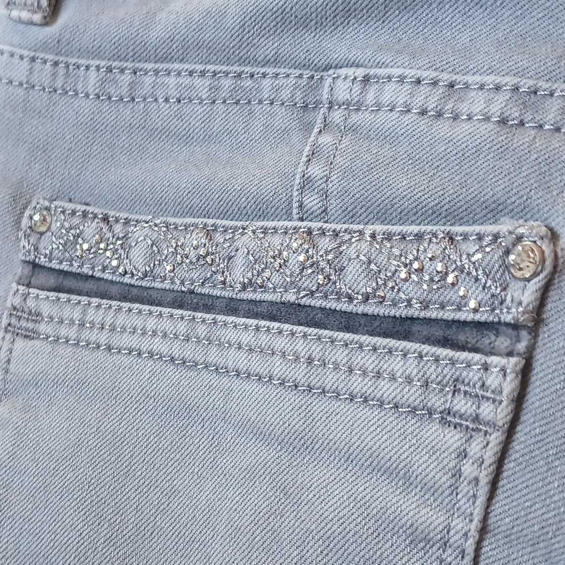WHBM Blanc Embellished Jeans in Chrome size 2 r - Image 15