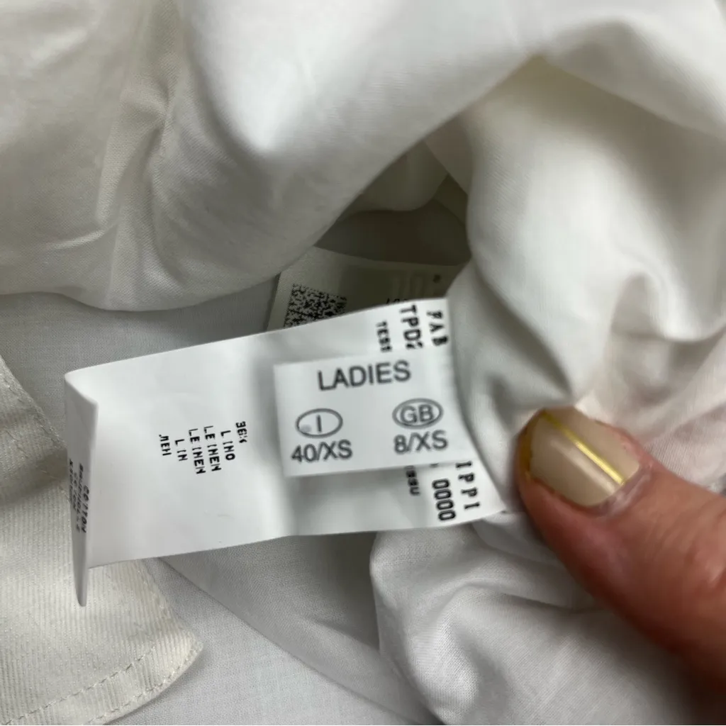 Fabiana Filippi Embellished Wrap Sleeveless Blouse Women XS White NEW *TINY FLAW - Image 7