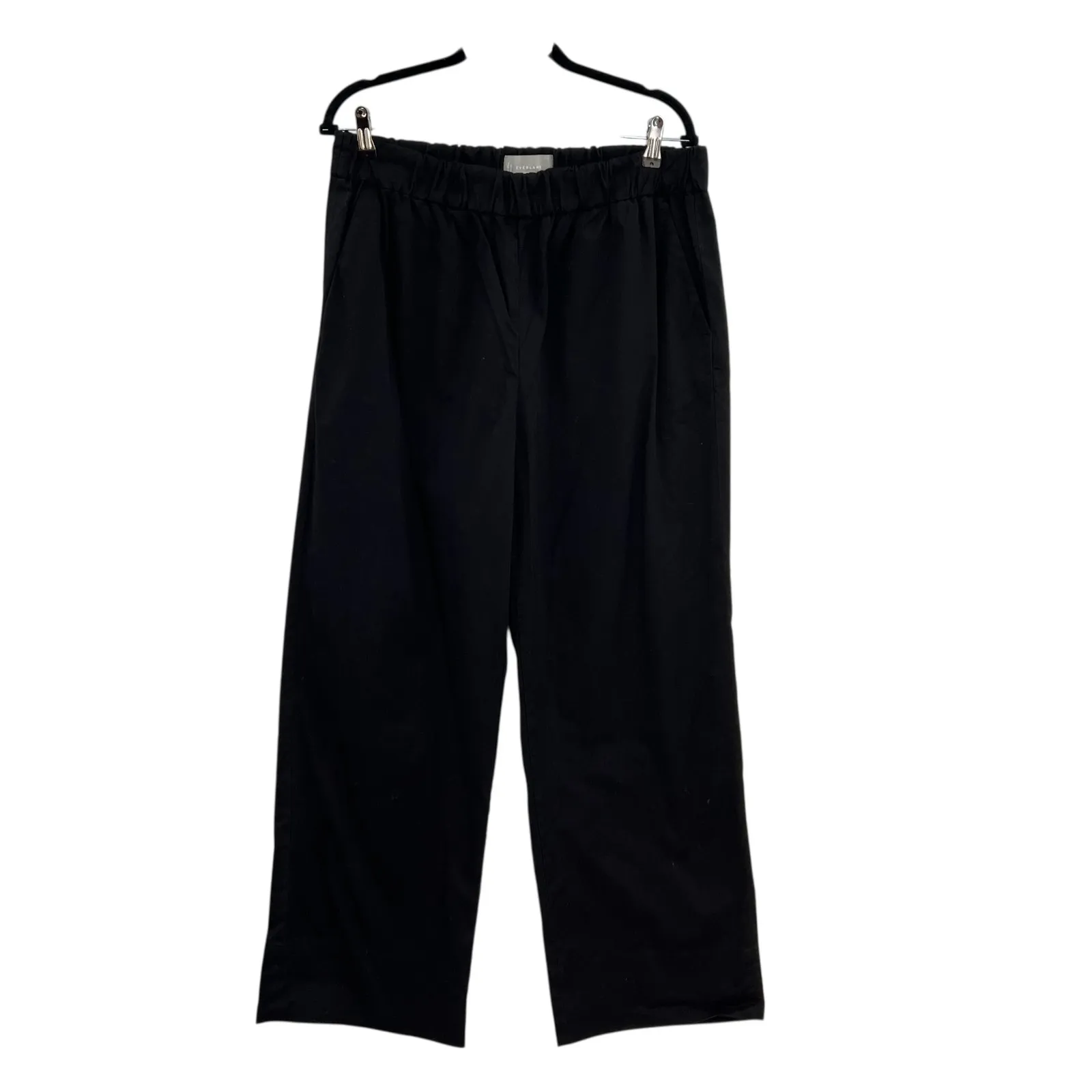Everlane  The Easy‎ Pant Cotton Pull-On Stretch Black Size 14 - Image 3