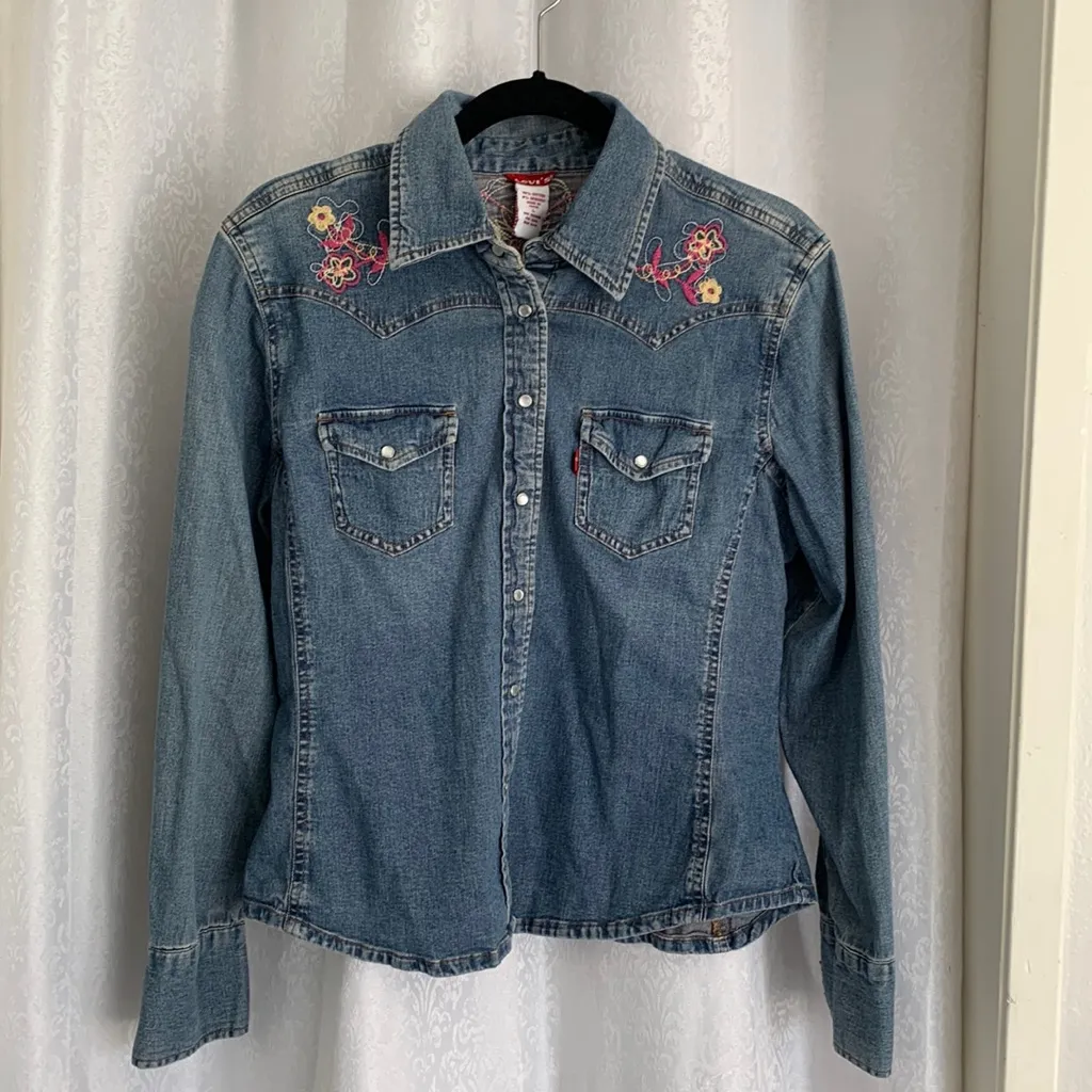 Levi's LEVI’S EMBROIDERED JACKET Sz:L - Image 2