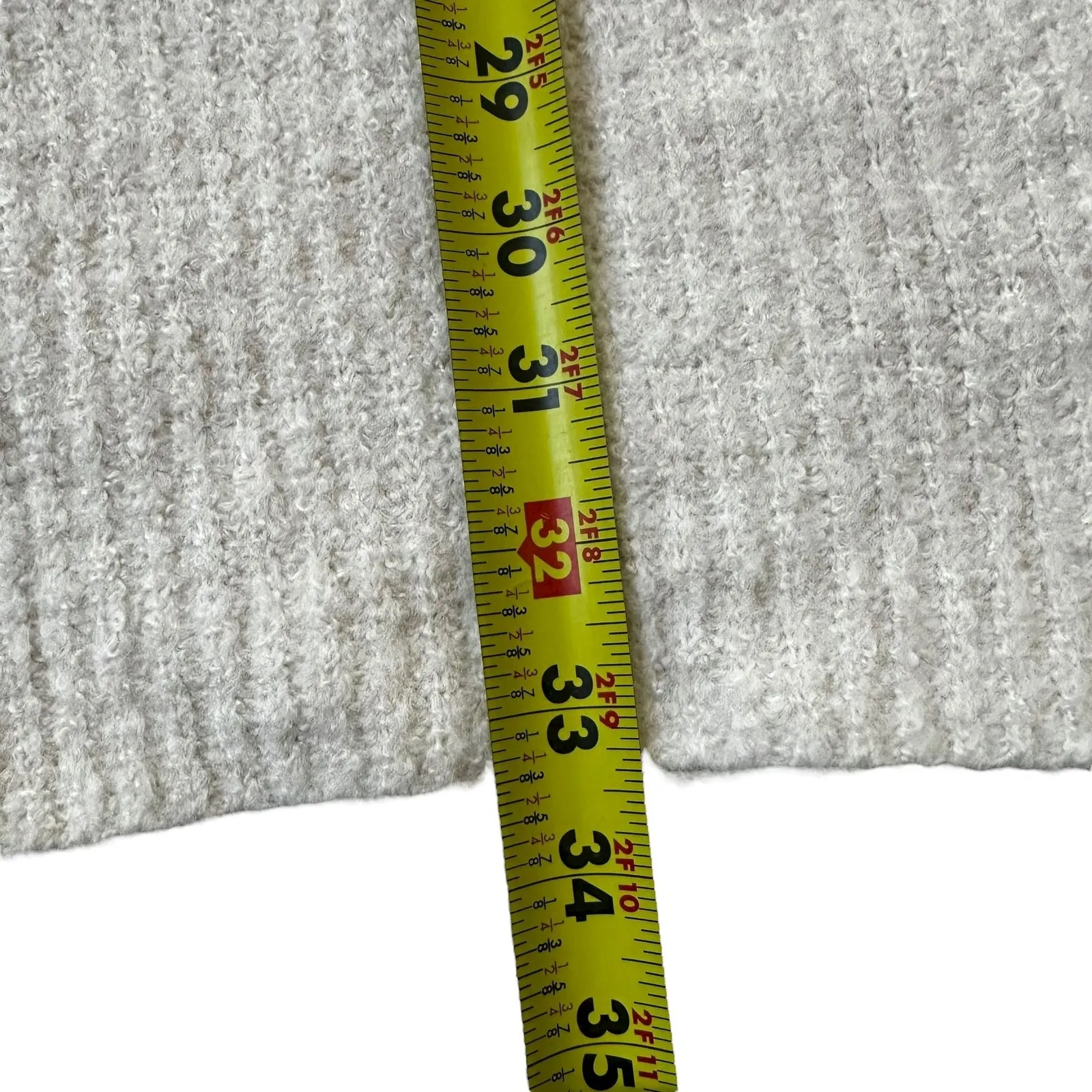 Topshop Stone Knit Knee Length Turtleneck Sweater Dress Women's Size 12  31-13-3 - Image 6