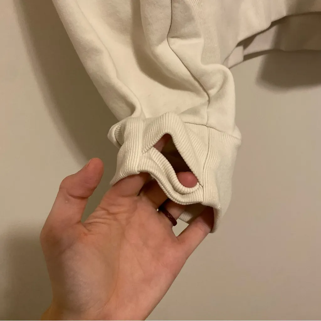 Athleta Off-White Super Soft Pullover size Small - Image 5