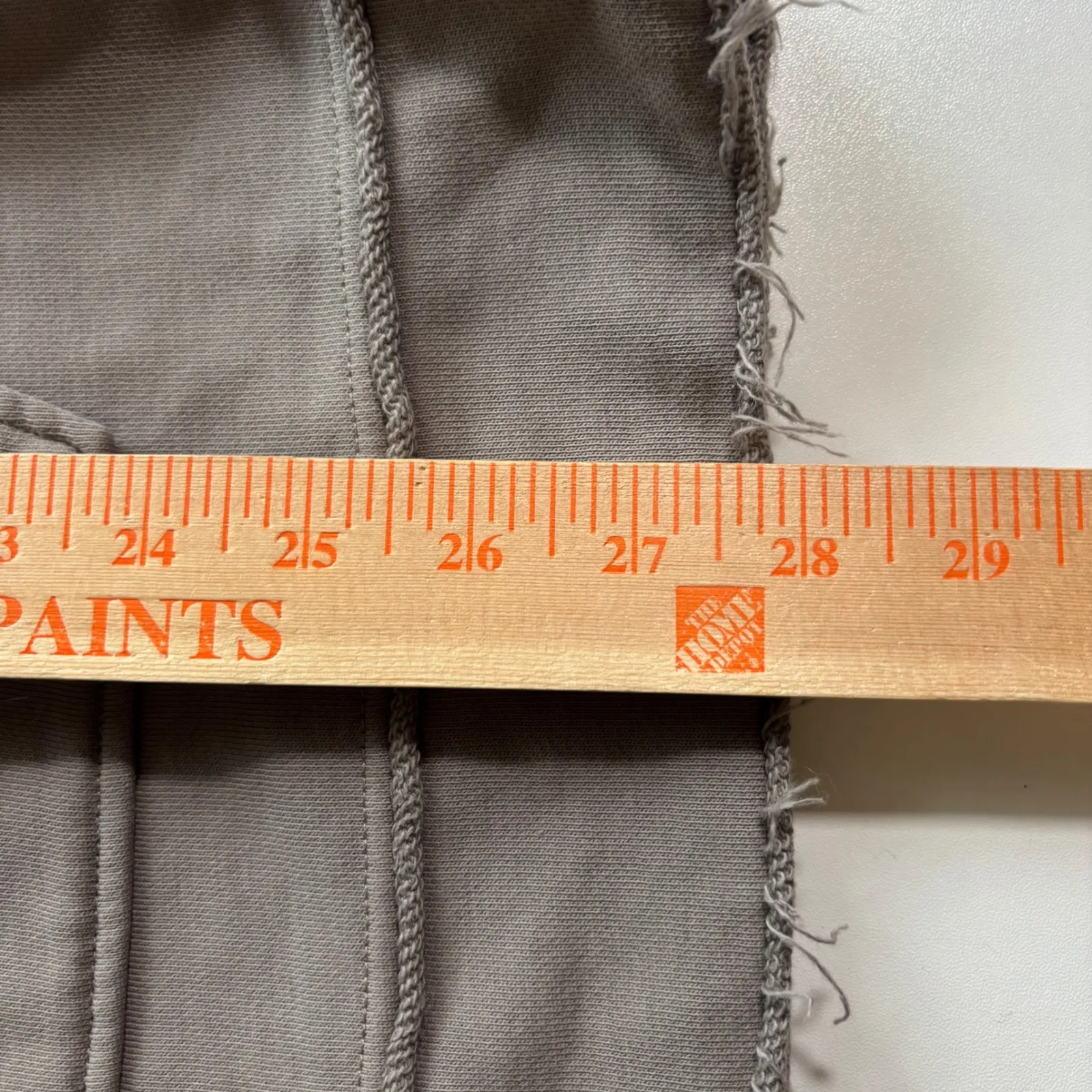 LQD MDM Pocket Crewneck Sweatshirt Gray Womens Medium Raw Hem Detail - Image 6