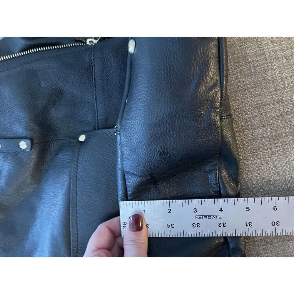 KOOBA EVERETTE Black Leather Shoulder Carryall Tote Bag Satchel Handbag Purse - Image 10