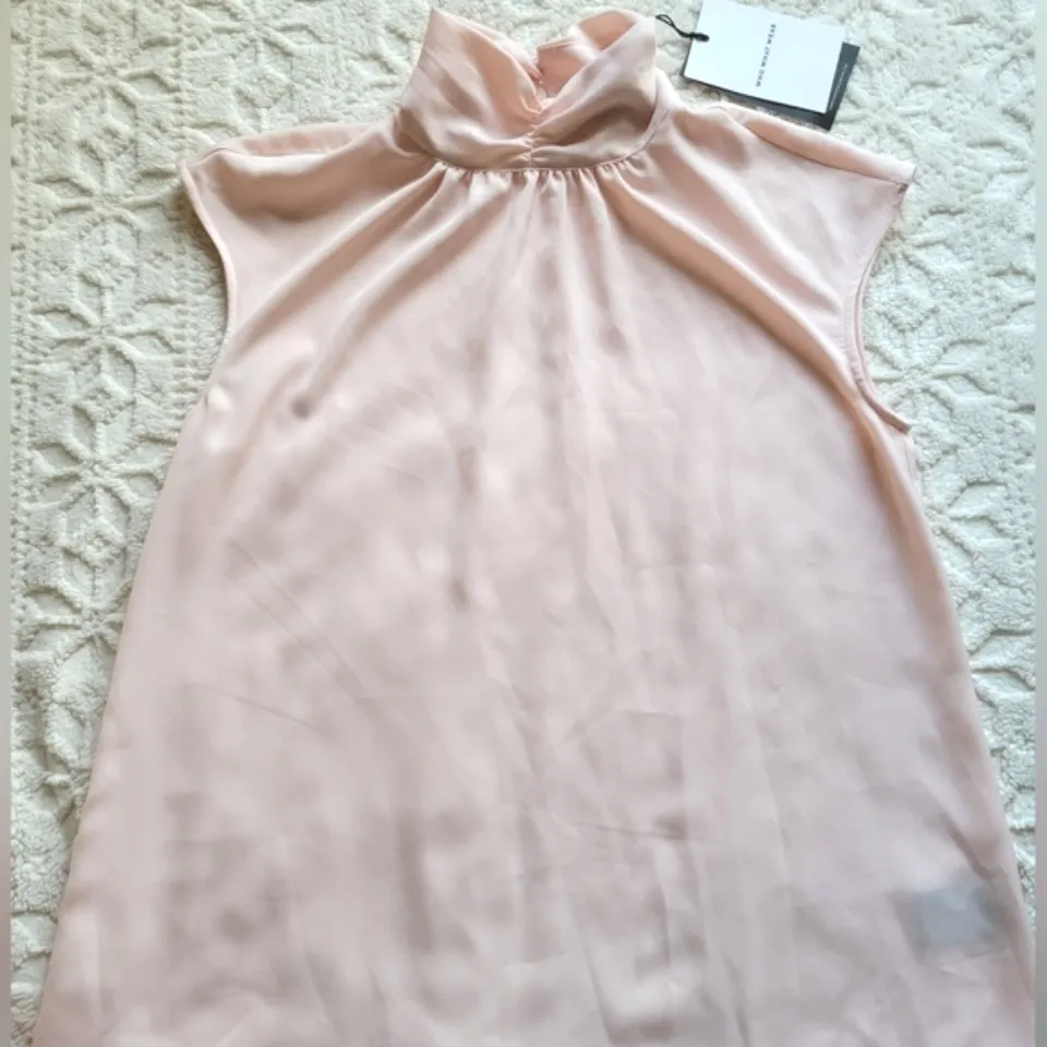 WHO WHAT WEAR X TARGET Women's Short Sleeve Mock Turtleneck Blouse - Image 5