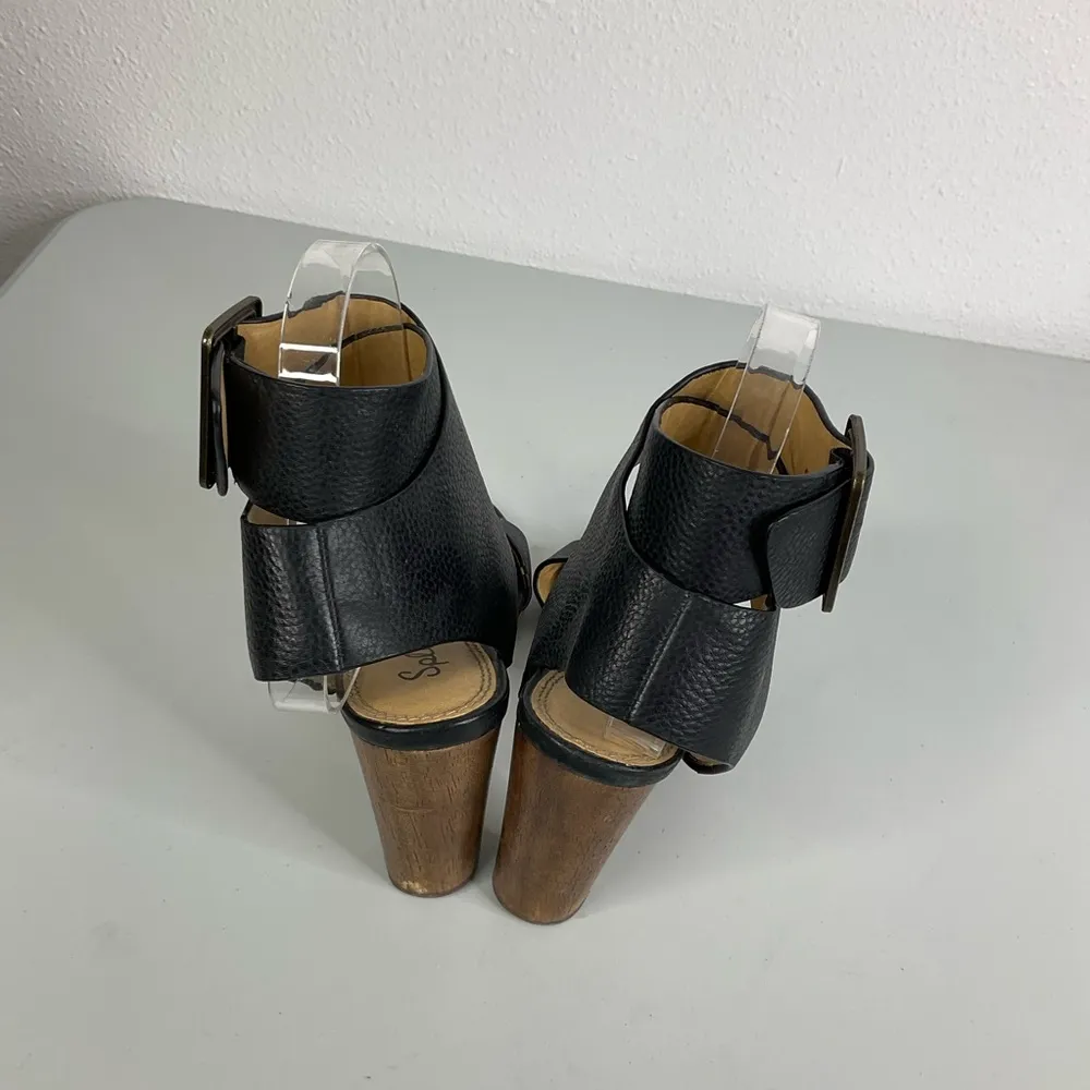 Splendid Black Ankle Strap Block Heel Sandals Size 6.5 - Image 4