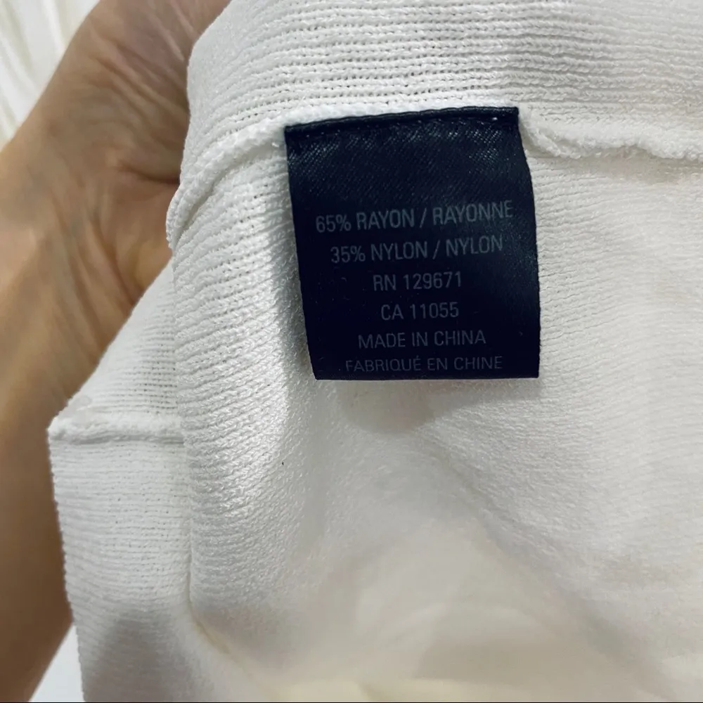 360 Sweater Italian Yarn fringe tank top NEW White - Image 6