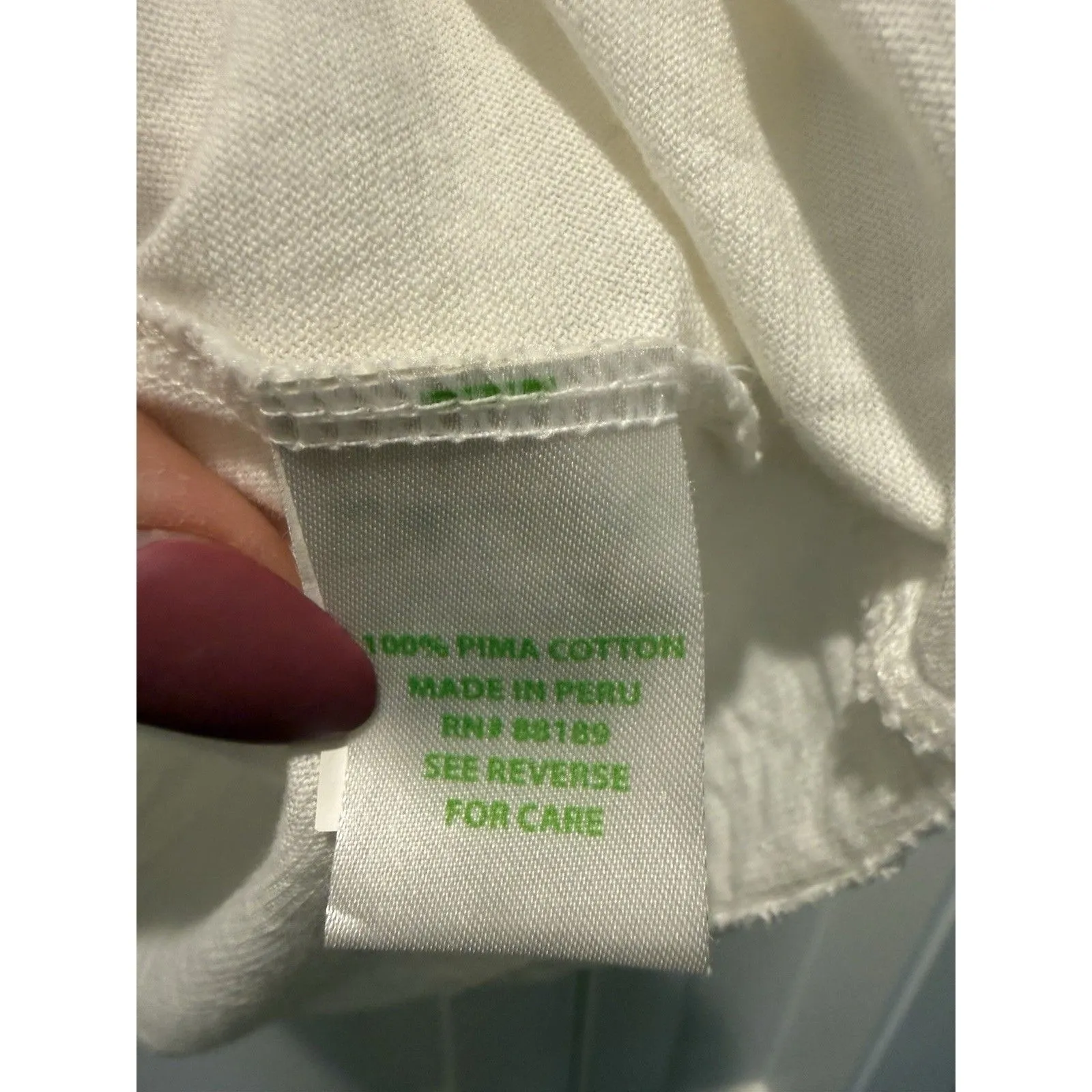 Women’s Lilly Pulitzer Tunic Top Basic Pleated V-Neck Long Sleeve White Small S - Image 6