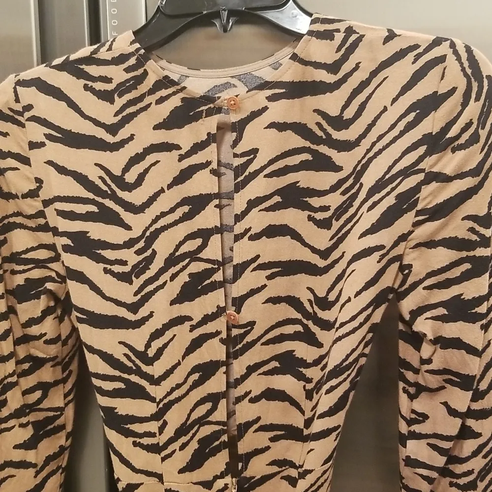 💕REFORMATION💕 Maurita Dress ~ Raja Tiger Print Brown Black Animal Print Size 0 - Image 12