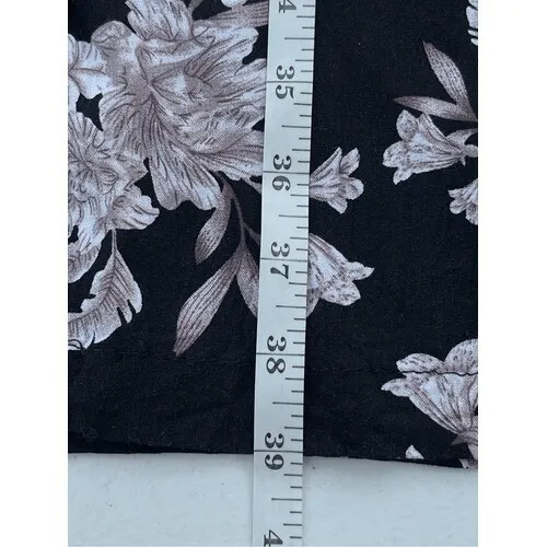 T7 Y2K VTG Spiritual Gangster Floral Kimono Robe Black OS One Size Rayon Duster - Image 5