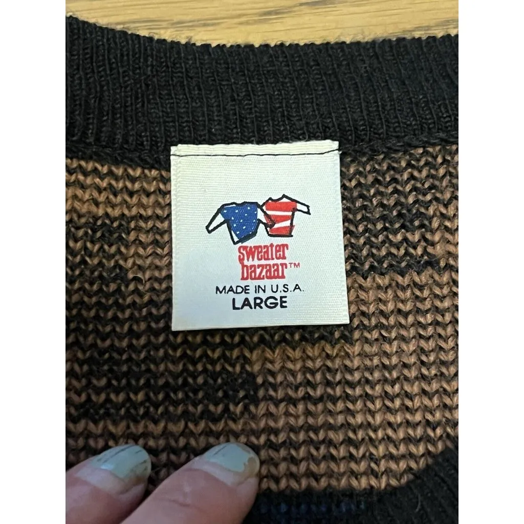 Sweater Bazaar Women’s Vintage 90’s Aztec Sweater Made In‎ USA Size Large - Image 7