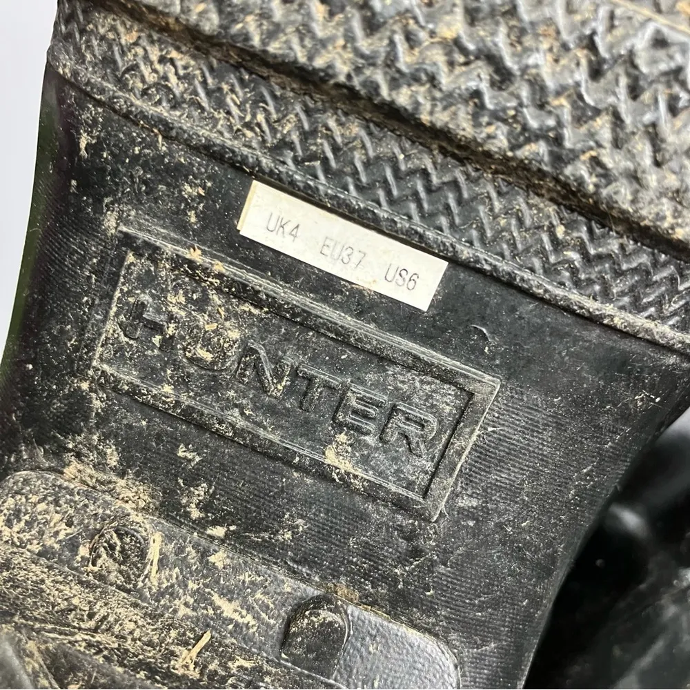 Hunter‎ original tall black rain boots women’s size 6 - Image 10