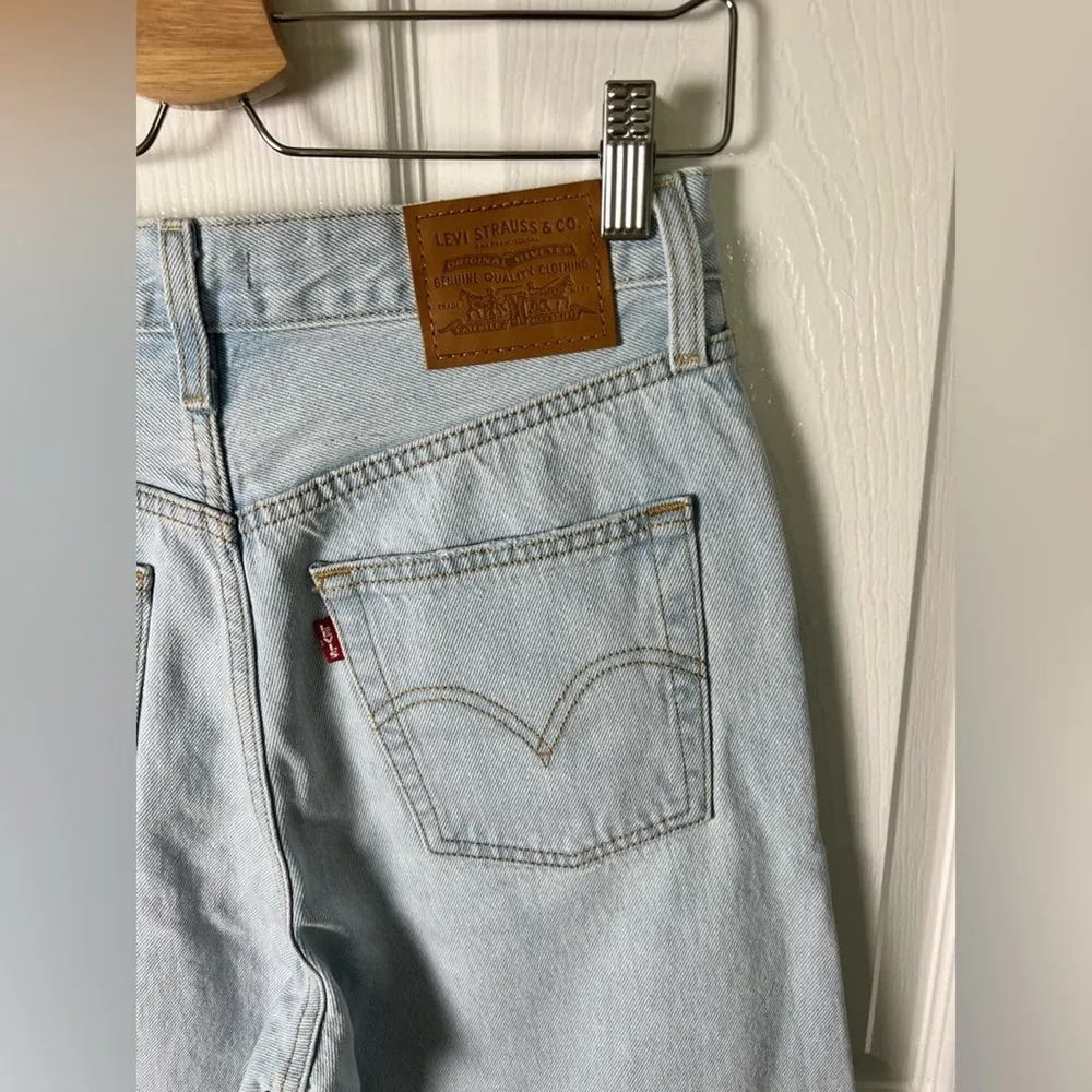 Ribcage High Rise Distressed Straight Ankle Blue Jeans Ojai Shore 27 - Image 10