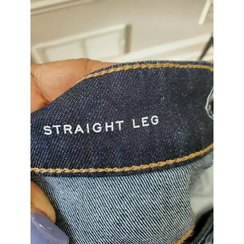ST. Johns Bay Women Blue Denim Cotton Mid Rise Straight Leg Jeans Pant Size 24WS - Image 7