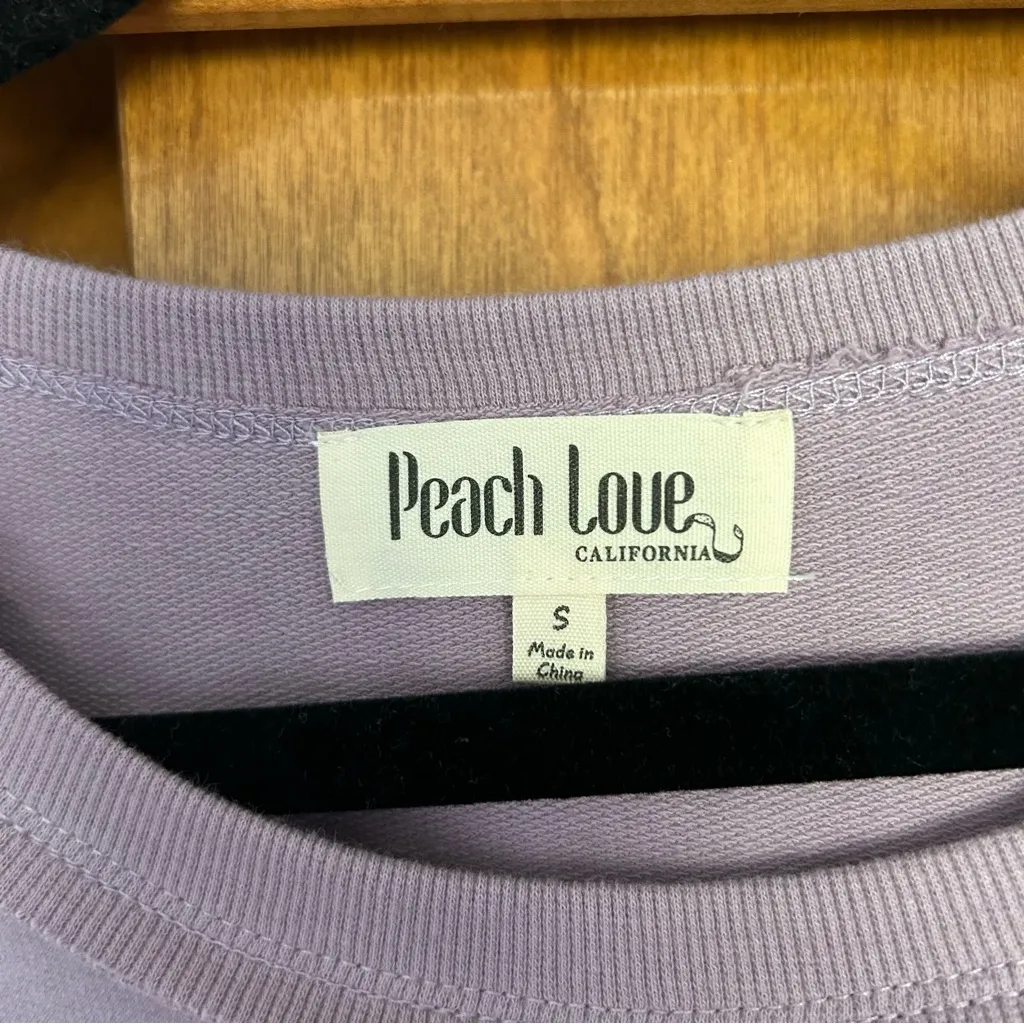 Peach Love Cowgirl Smiley Face Graphic Crewneck Pullover Cropped Sweatshirt - Image 6