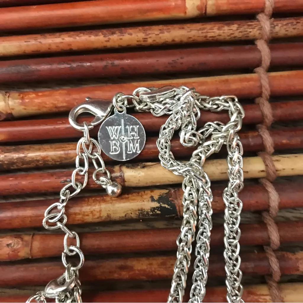 White House Black Market Multi Strand Black & Silver Tone Beads - Image 6