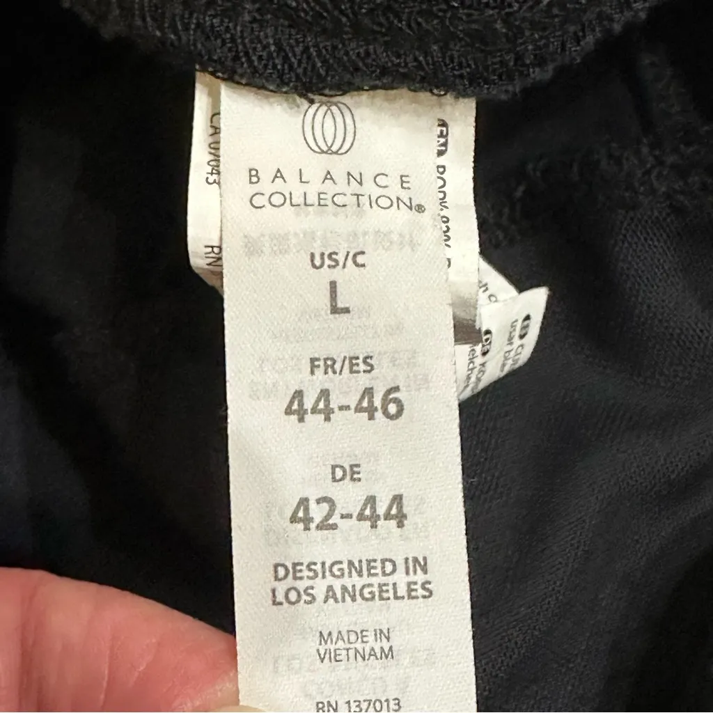 Balance Collection Black Wide Waistband Leggings Large - Image 8