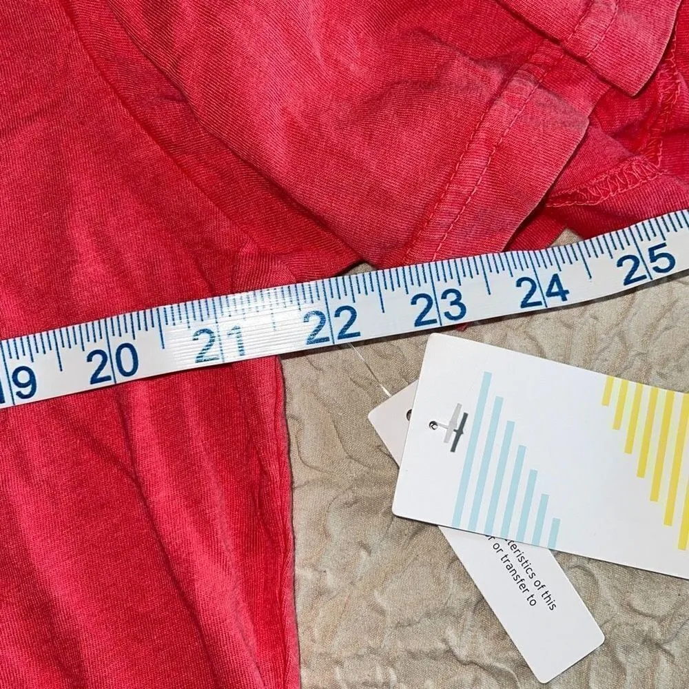 Z by Zella Womens Crop Top Shirt Short Sleeve Crewneck Hi Low‎ Red Medium NWT - Image 8