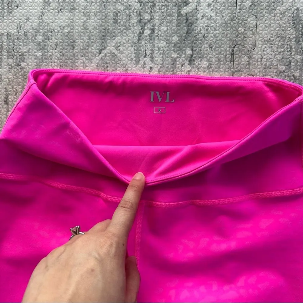 NWT IVL Chi Chi High Waisted Hydrasculpt Leggings in Hot Pink Active Sz 6 - Image 9