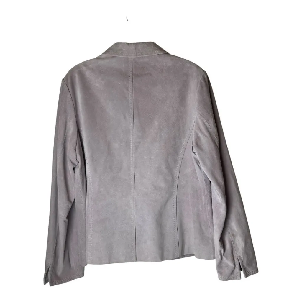 Pendleton Blazer Women Large Purple Lilac Leather Single Breasted Jacket Outdoor - Image 2