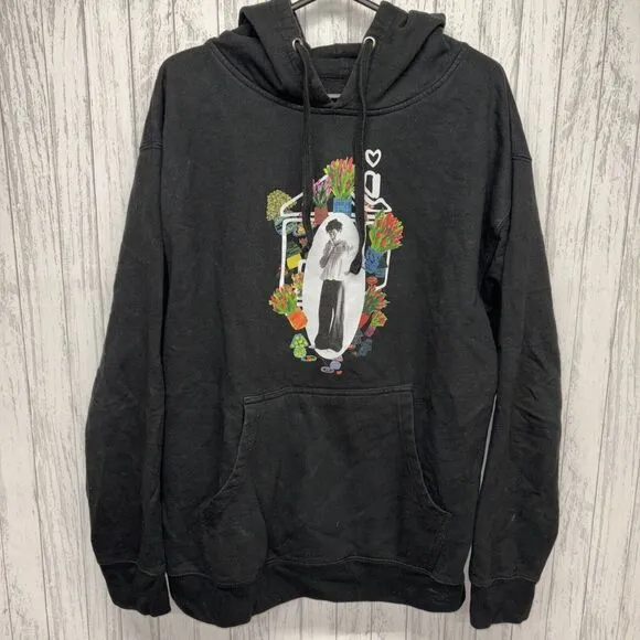 Harry Styles Floral Love On Your Hoodie Black Large - Image 1