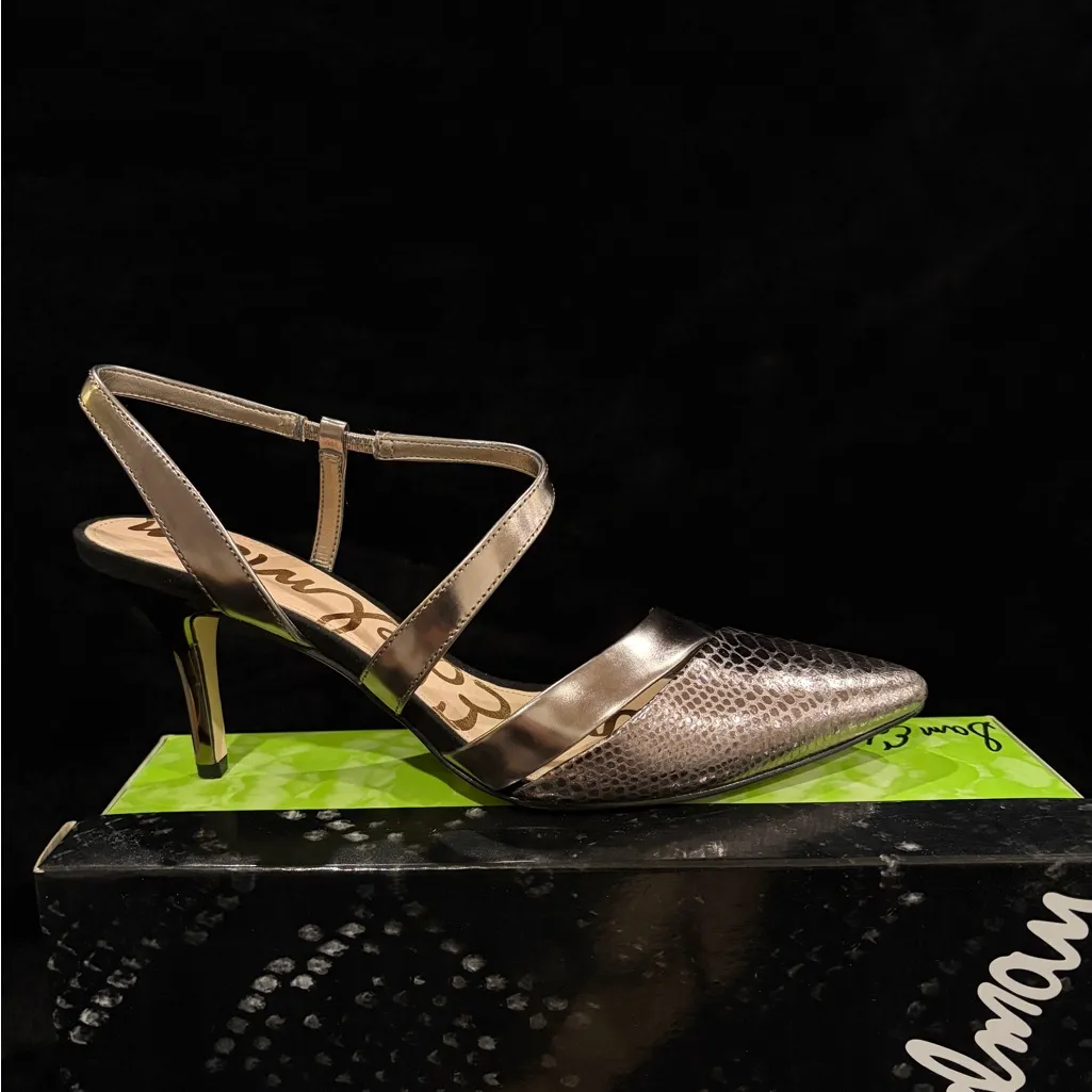 Sam Edelman Metallic Strappy Heels - Image 2