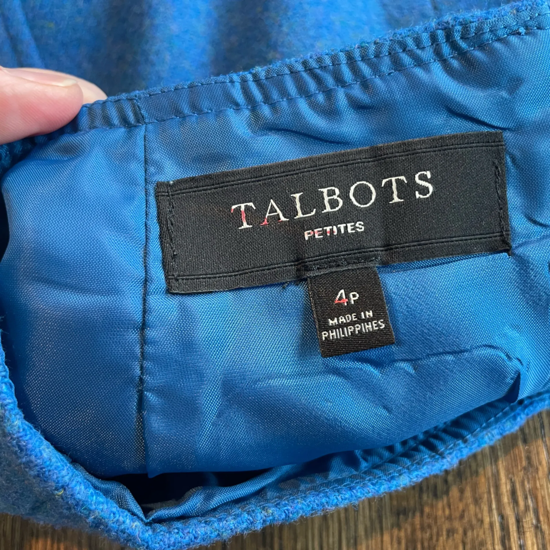 Talbots Wool Blend Blue Skirt - 4P - Image 6