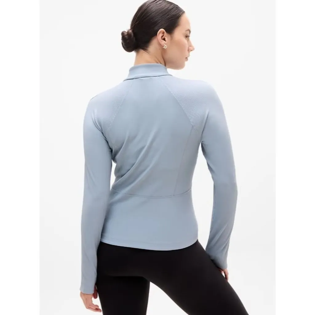 New Athleta S Salutation Ribbed Jacket 2.0 Blue Star Small - Image 5