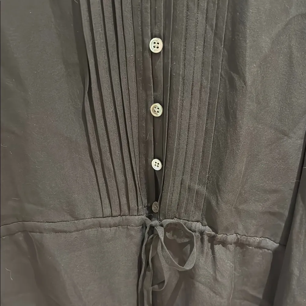 Theory  Black Long Sleeve Buttoned Blouse - Image 5