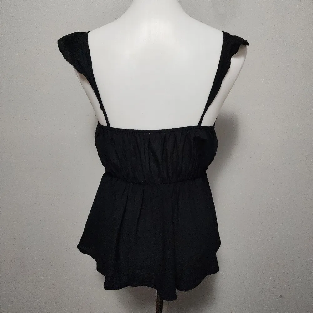 Pink Lily Live Out Your Destiny Black Smocked Tank Size Small - Image 5