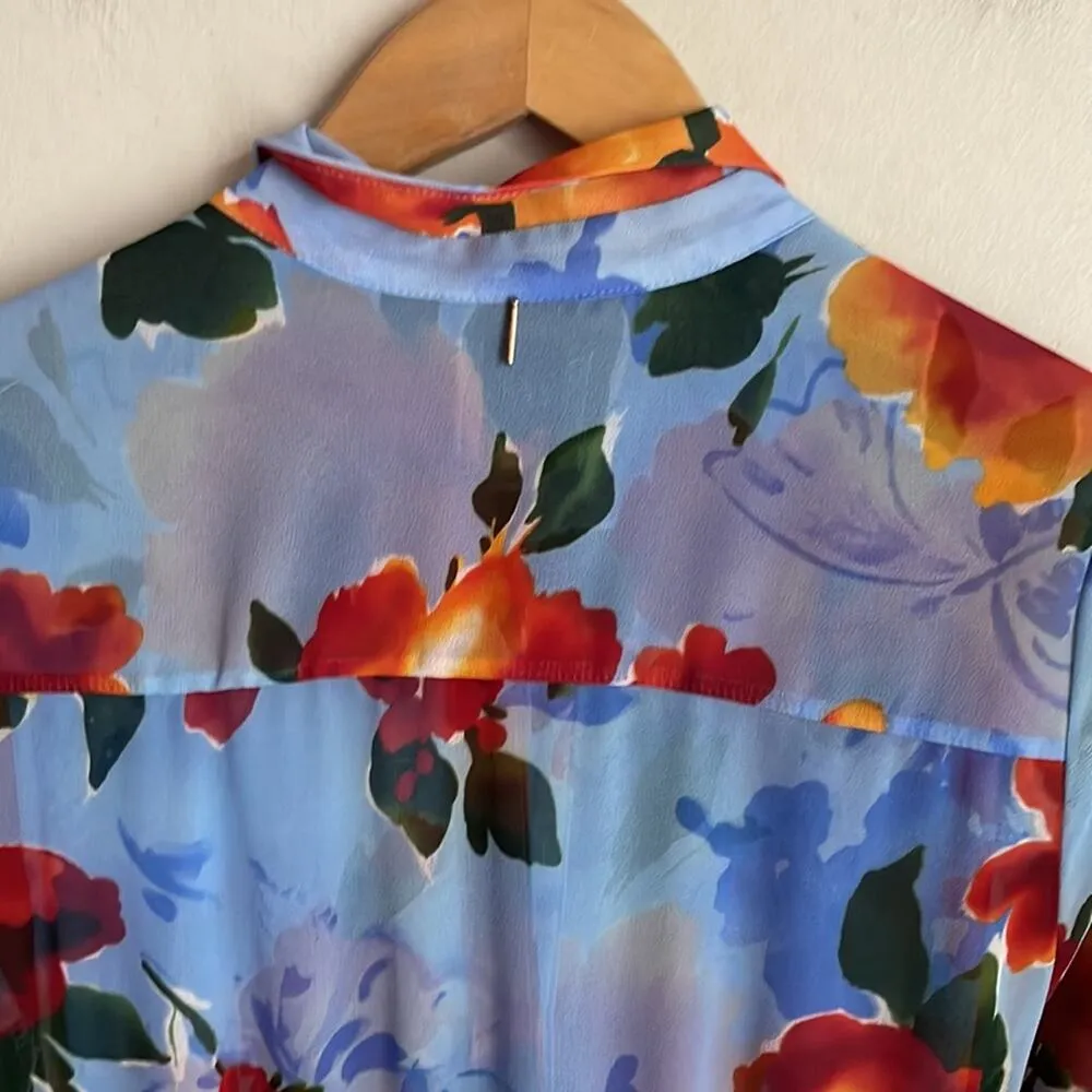 MISA Marsala Floral Shirtdress - Image 10