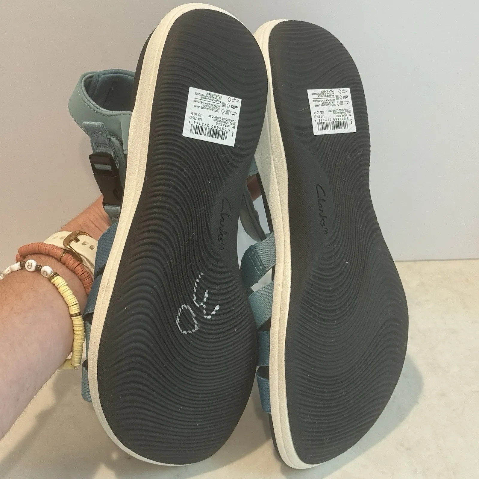 New CLARKS MIRA TIDE Blue Hook Loop Active Sandals Comfort SHOES WOMENS SZ 10 D - Image 6