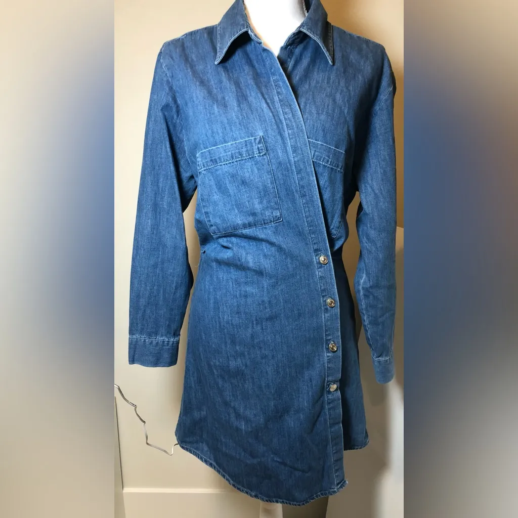 ZARA *NWT* Denim Button-Up Dress - Image 2