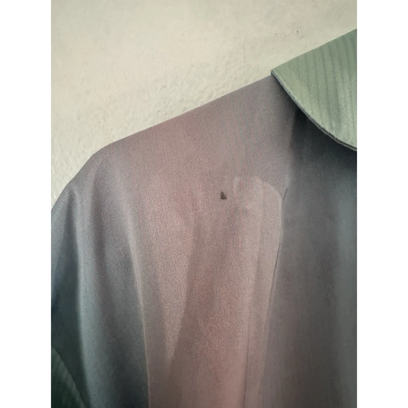 NWD Open Edit Rainbow Satin Short Sleeve Button Front Cropped PJ Top Size XS - Image 4