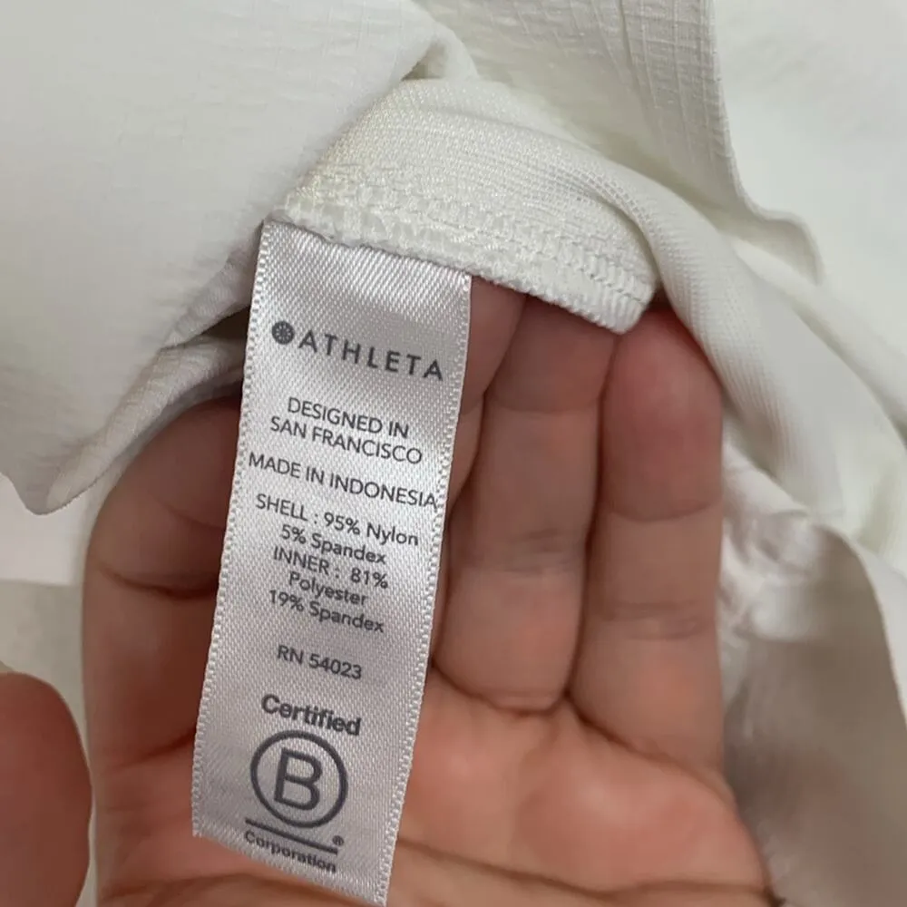 Athleta Womens large crest skort white tennis athletic travel casual preppy - Image 8